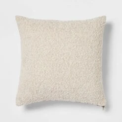 Woven Boucle Square Throw Pillow With Exposed Zipper - Threshold™ -Threshold™ GUEST 0156fdc5 10c3 4229 91f3 7cd04c3990d7