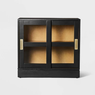 32" Promontory Sliding Glass 2 Door Cabinet - Threshold™ Designed With Studio McGee 4 32" Promontory Sliding Glass 2 Door Cabinet - Threshold™ Designed With Studio McGee - Image 2