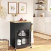 Windham Wood Top Kitchen Cart - Black - Threshold™ -Threshold™ GUEST 08ca94bf 2c90 4904 b6d6 f0b6e68ff353