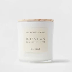 Wood Lidded Glass Wellness Intention Candle - Threshold™ -Threshold™ GUEST 0999c516 ae7a 45de 97e2 6ac895015e1c
