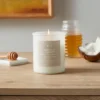 9oz Milky White Glass Woodwick Candle With Wood Lid And Stamped Logo Coconut And Honey - Threshold™ -Threshold™ GUEST 1d2e718c 2c8e 487b a77a 08d7eb909977