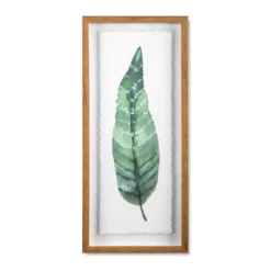 (Set Of 3) 28"x12" Framed Leaves Decorative Wall Art White - Threshold™ -Threshold™ GUEST 214fdd58 752e 4cd5 99b6 07b5a2d55b3e