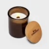 9oz Lidded Amber Glass Jar Crackling Wooden Wick Eucalyptus And Palm Candle - Threshold™ 2 9oz Lidded Amber Glass Jar Crackling Wooden Wick Eucalyptus And Palm Candle - Threshold™ -Threshold™ GUEST 2f175bc2 15a8 4d7b a476 e97dfdadd395