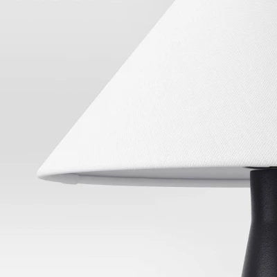 Ceramic Table Lamp With Tapered Shade Black (Includes LED Light Bulb) - Threshold™ 4 Ceramic Table Lamp With Tapered Shade Black (Includes LED Light Bulb) - Threshold™ - Image 3