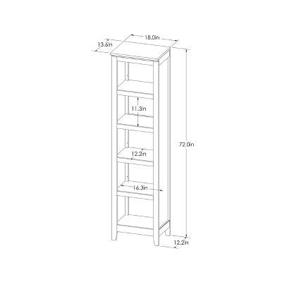 72" Carson Narrow Bookcase - Threshold 8 72" Carson Narrow Bookcase - Threshold - Image 6