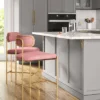 Orion Luxe Backed Counter Height Barstool With Brass Legs Blush Velvet - Threshold™ -Threshold™ GUEST 34592fd8 8b10 4bb7 8a29 a8d6bcf9c0e1