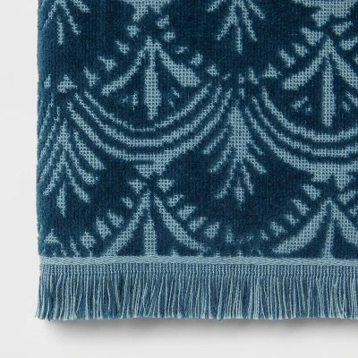 Plush Scallop Towel Teal Blue - Threshold™ 4 Plush Scallop Towel Teal Blue - Threshold™ - Image 2