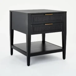East Bluff 2 Drawers Woven Accent Table Black - Threshold™ Designed With Studio McGee -Threshold™ GUEST 52fed250 d753 4005 9d7b 39d23590a57b