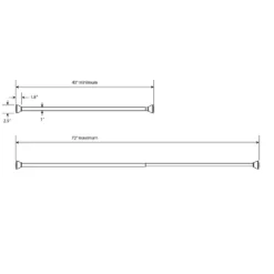 72" Half Moon Dual Mount Shower Rod - Threshold™ -Threshold™ GUEST 5420201f e4d0 4550 a485 c4c3e9014ce9