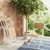 Bryant 4pk Faux Wood Folding Patio Bistro Chairs - White/Light Wood - Threshold™ -Threshold™ GUEST 59d126a3 4569 4d4e 962a 3ead6aec5046