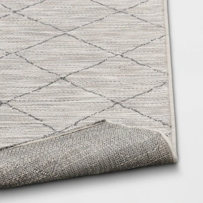 Mira Geometric Diamond Indoor/Outdoor Rug Cream - Threshold™ 5 Mira Geometric Diamond Indoor/Outdoor Rug Cream - Threshold™ - Image 3