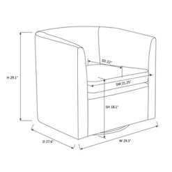 Vernon Upholstered Barrel Swivel Chair Light Brown Velvet - Threshold™ Designed With Studio McGee -Threshold™ GUEST 5fe00eaa 81ff 454f b46c 0da142b5764f