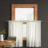 2pk 42"x36" Light Filtering Stripe Border Curtain Tiers Cream/Gray - Threshold™ -Threshold™ GUEST 716d731e aae2 4421 85b0 f4ed11bd58e4