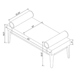 Randolph Bench With Bolster Pillows Linen - Threshold™ Designed With Studio McGee -Threshold™ GUEST 9983e70b 7f9e 4bcf a332 1d6fe6933ce7