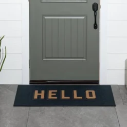 1'7.5"x3'11" 'Hello' Doormat Black/Tan - Threshold™ 9 1'7.5"x3'11" 'Hello' Doormat Black/Tan - Threshold™ -Threshold™ GUEST a27f9ca5 14a7 4fc2 8728 28e6d1b52f17
