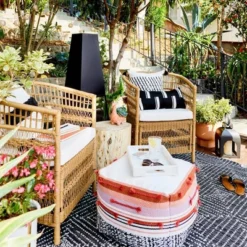 Mulberry 3pc Patio Chat Set - Natural - Threshold™ -Threshold™ GUEST a2e21cfb 9a8a 4a42 ade9 0f769912e1b7