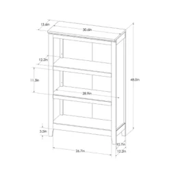 48" Carson 3 Shelf Bookcase - Threshold™ -Threshold™ GUEST a35a203d 2822 4d50 8eed 8de12cce8680