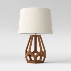 Large Wood Geo Assembled Table Lamp - Threshold™ -Threshold™ GUEST a81d2d5f 9840 4146 aad2 1305e5961548