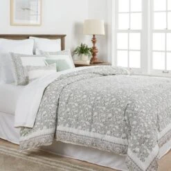 Threshold™ 51 8pc Printed Floral With Border 8pc Comforter Set Green - Threshold™