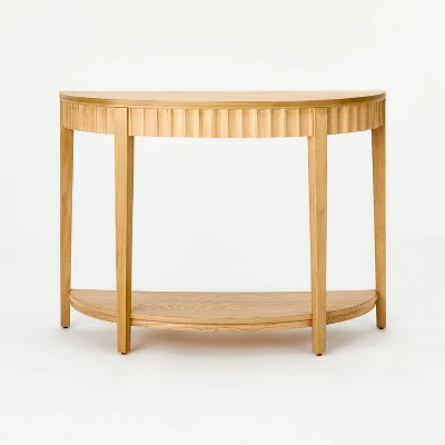 Thousand Oaks Wood Scalloped Demilune Console Table - Threshold™ Designed With Studio McGee 3 Thousand Oaks Wood Scalloped Demilune Console Table - Threshold™ Designed With Studio McGee - Image 2