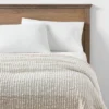 Chunky Woven Color Block Bed Throw White/Natural - Threshold™ -Threshold™ GUEST d63f4f8e c1cf 4d79 adbc a6a84e2880be