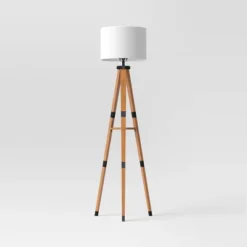 Tripod Floor Lamp With Shelf Brown Wood - Threshold™ -Threshold™ GUEST ea3ba26a 585d 476c be10 3b33e5b59195