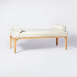 Randolph Bench With Bolster Pillows Linen - Threshold™ Designed With Studio McGee -Threshold™ GUEST ebdd4b7b 6e57 423c 908a 14e05a7f5b15