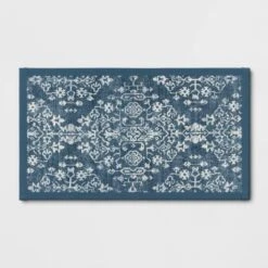 Vintage Print Comfort Rug Blue - Threshold™ -Threshold™ GUEST f437994b 06fa 4df6 84f2 e90cb16dba7b