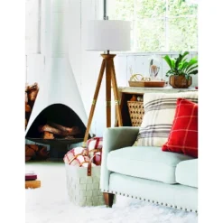 Oak Wood Tripod Floor Lamp Dark Brown - Threshold™ -Threshold™ GUEST f662f2ec 6ed0 4f35 8681 9ea5c84bfc7c