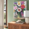 24" X 30" Colorful Floral Framed Canvas Natural - Threshold™ -Threshold™ GUEST f9ce846c fe48 4496 8c38 fc0591f73c1c